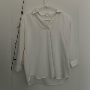 Uniqlo white blouse size S